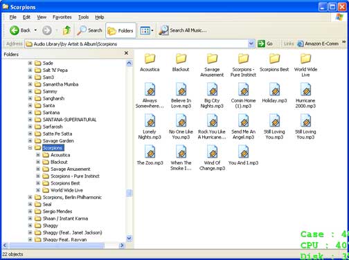 you can open the 'by Artists & Album' folder, and view Albums of a particular Artist in any format (MP3, WMA, OGG, AAC, AudioCD etc)